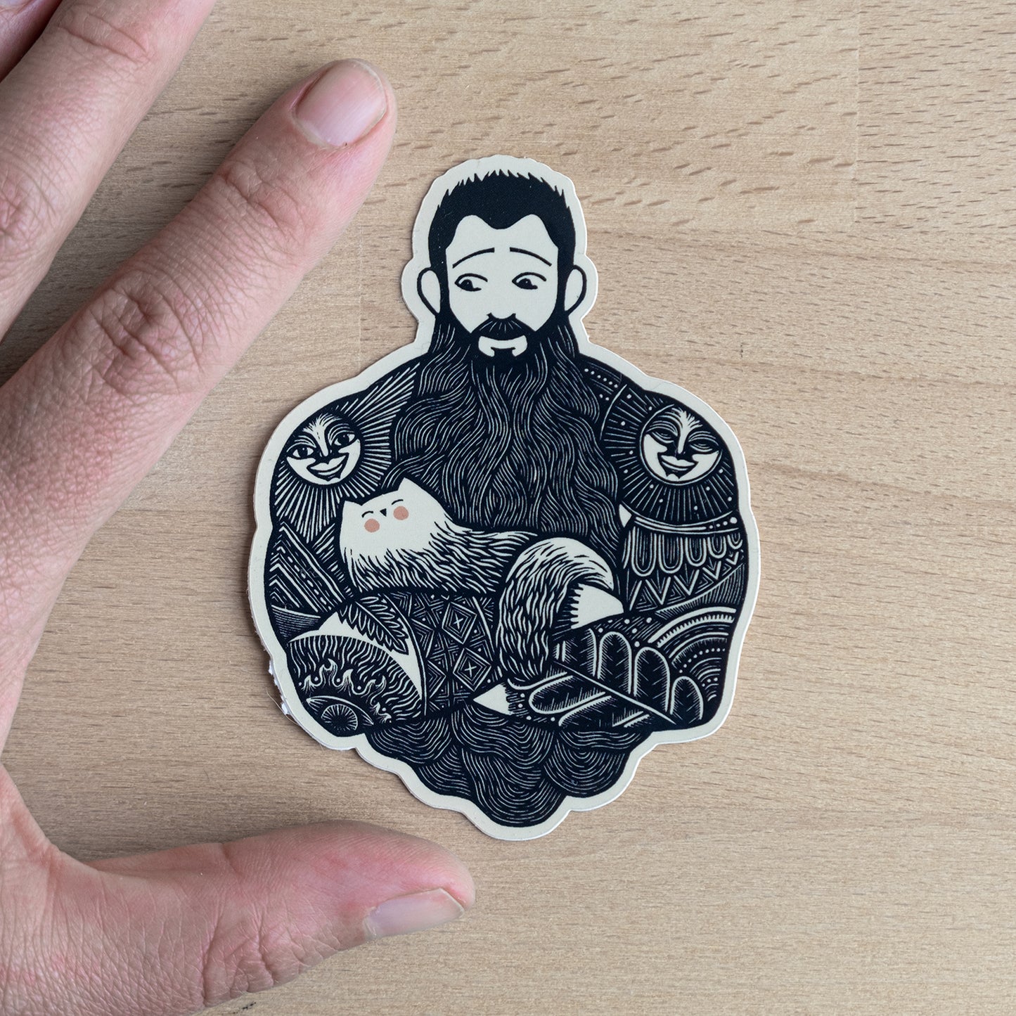 Beard Cuddles - sticker