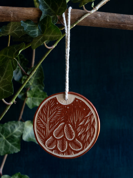 Woodcut ornament: Trees
